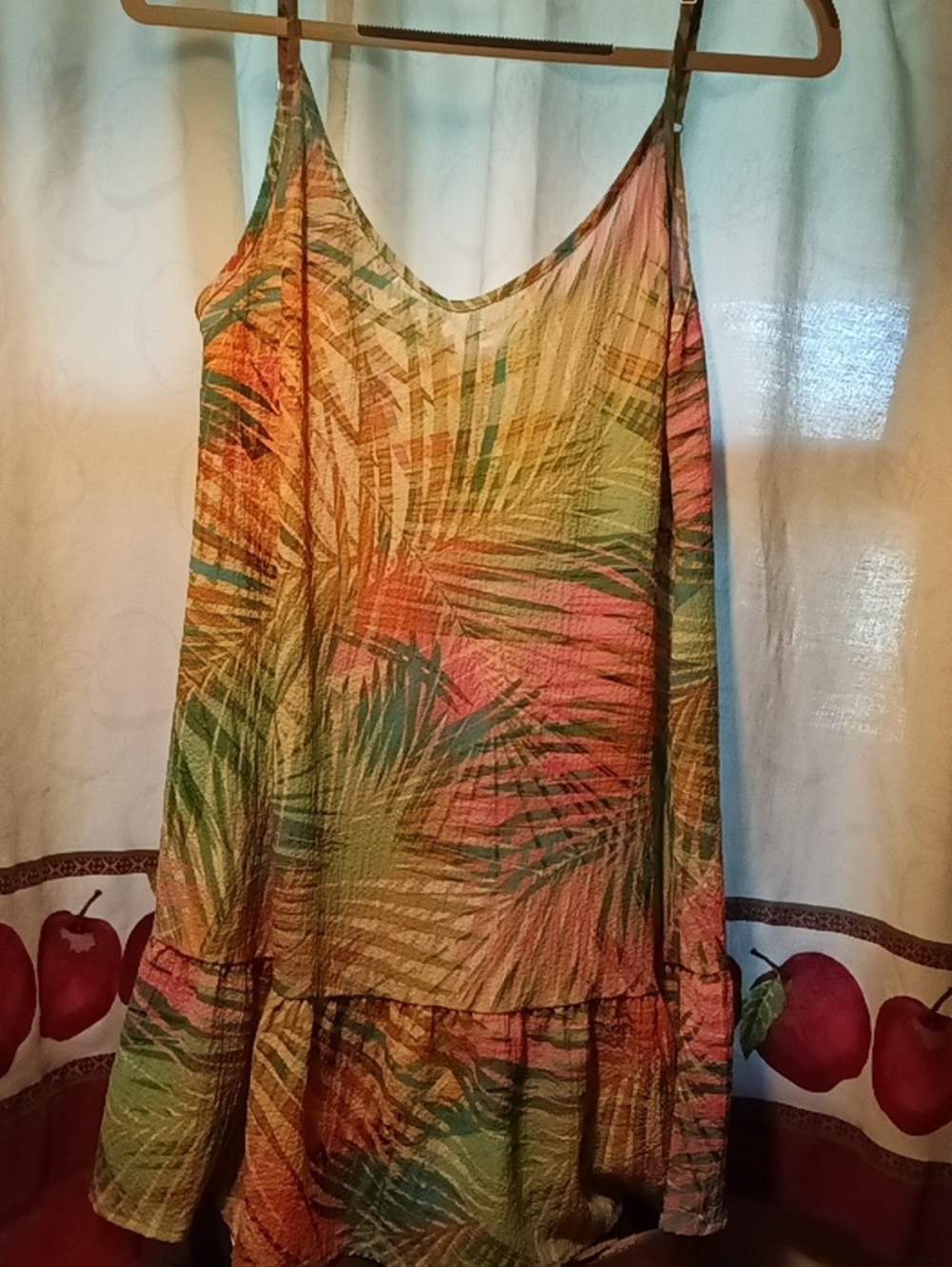 Women's HURLEY Tropical Print Spaghetti-Strap Summer Dress in Multi-Color